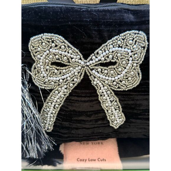 NWT Kate Spade Women's Pajamas Make-up Bag & Socks Gift Set Bundle Black Medium - Picture 7 of 16